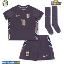 England Jude Bellingham #10 Auswärts Trikotsatz Kinder EM 2024 Kurzarm (+ Kurze Hosen)